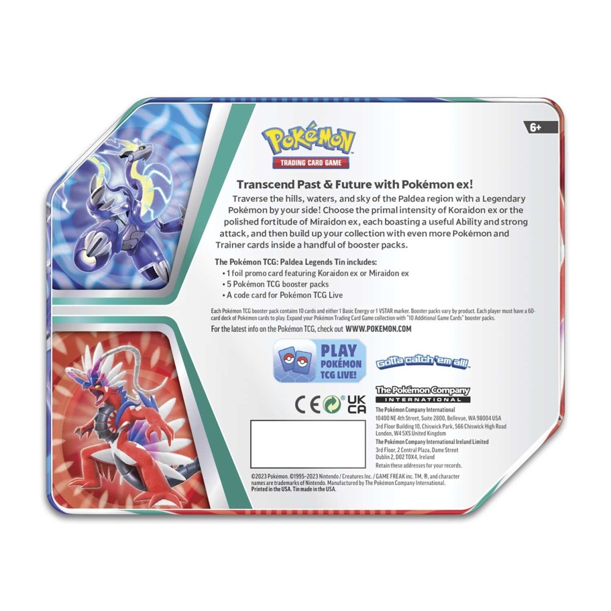 Pokemon: Paldea Legends Tin (Random)