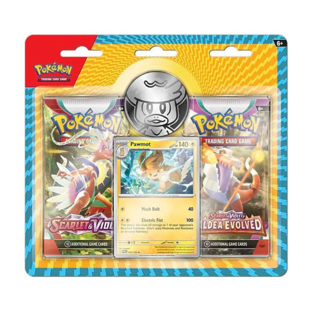 Pokemon: 2 Pack Blister [1 S&V Base, 1 Paldea Evolved, Pawmot Promo]