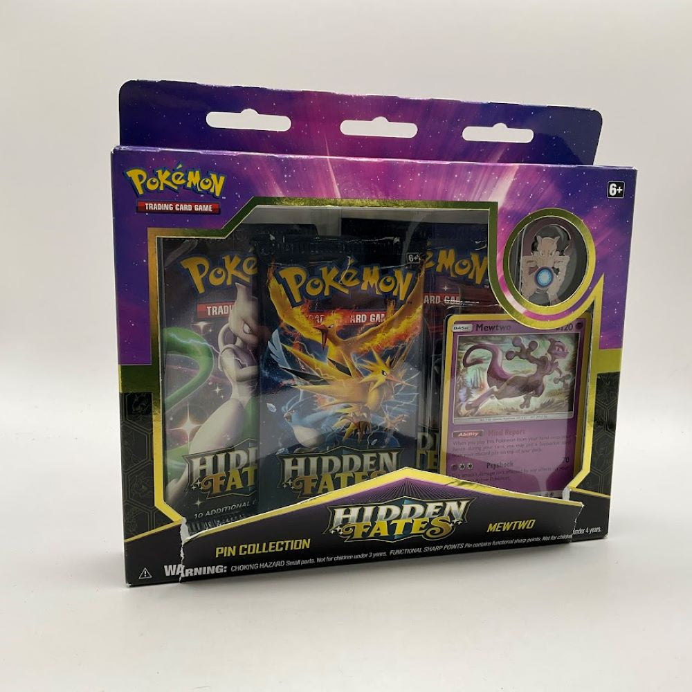 Pokemon: Hidden Fates Pin Collection [Mewtwo] *Dinged Box*