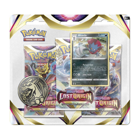 Pokemon: Sword & Shield Lost Origin 3-Pack Blister [Weavile]