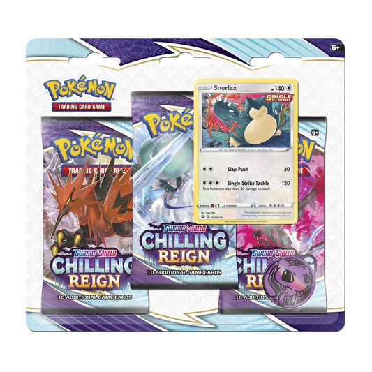 Pokemon: Sword & Shield Chilling Reign 3-Pack Blister [Snorlax]