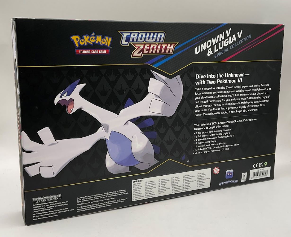Pokemon: Crown Zenith Special Collection [Unown V & Lugia V] #1 *See Pictures for Condition*
