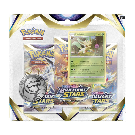 Pokemon: Sword & Shield Brilliant Stars 3-Pack Blister (Leafeon)