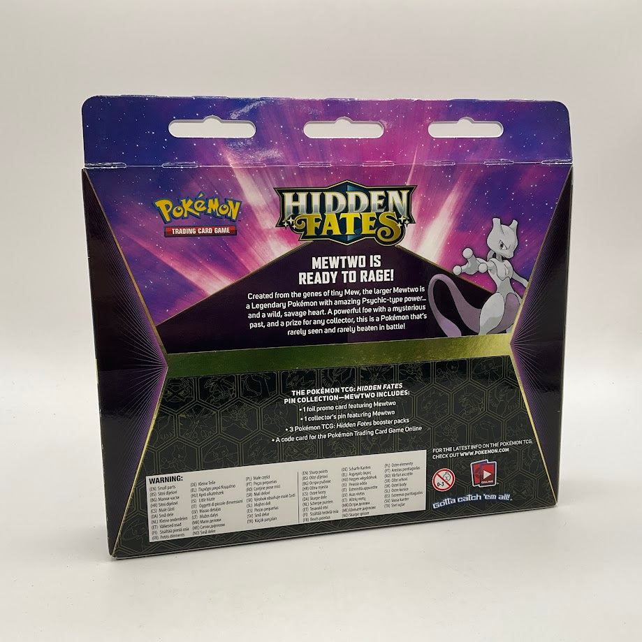 Pokemon: Hidden Fates Pin Collection [Mewtwo] *Dinged Box*