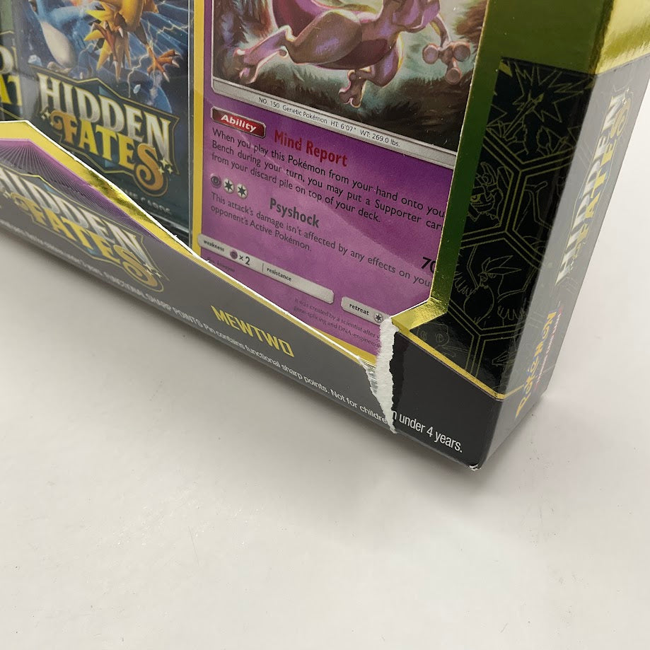 Pokemon: Hidden Fates Pin Collection [Mewtwo] *Dinged Box*