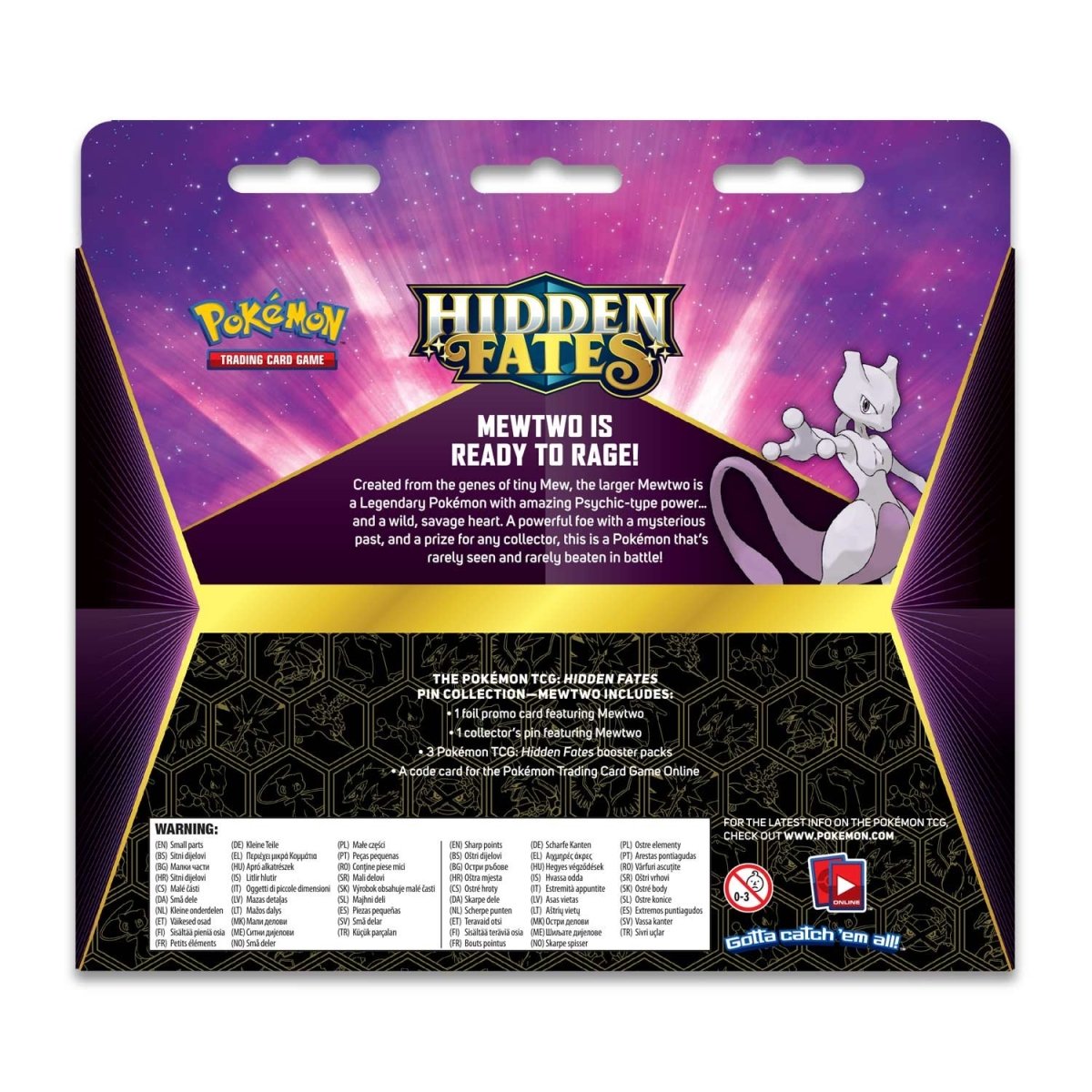 Pokemon: Hidden Fates Pin Collection [Mewtwo]