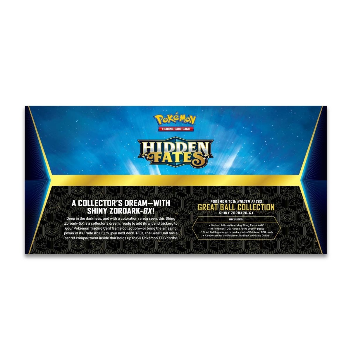 Pokemon: Hidden Fates Poke Ball Collection [Shiny Zoroark]