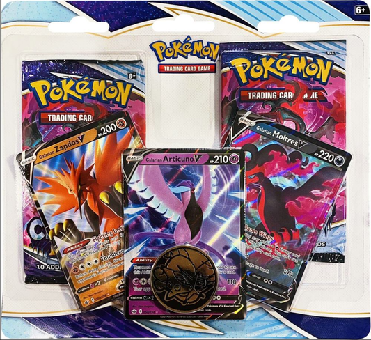 Pokemon: Sword & Shield Chilling Reign 2-Pack Blister [Galarian Zapdos, Moltres, Articuno V]