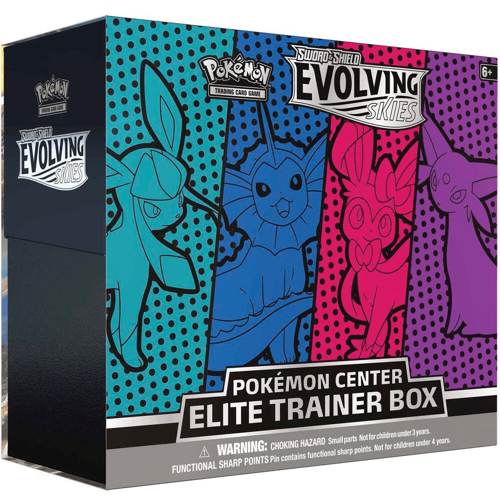 Pokemon: Sword & Shield Evolving Skies Pokemon Center Elite Trainer Box [Glaceon/Vaporeon/Sylveon/Espeon]